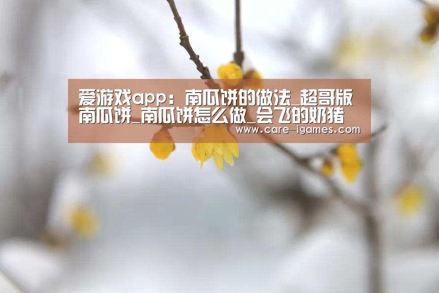 爱游戏app：南瓜饼的做法_超哥版南瓜饼_南瓜饼怎么做_会飞的奶猪儿_超哥的菜谱(图2)